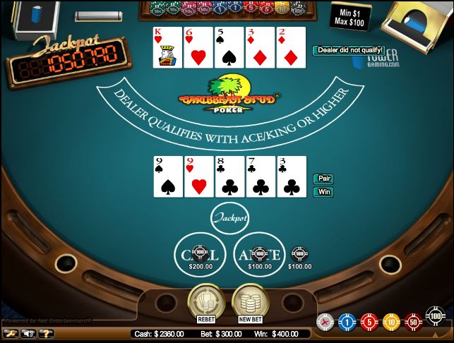 Caribbean Stud poker قواعد